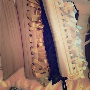Set of 3 Victorian Corsets 36-38” Ribbon lace up